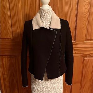 Brandy Melville Suede and Furry Coat